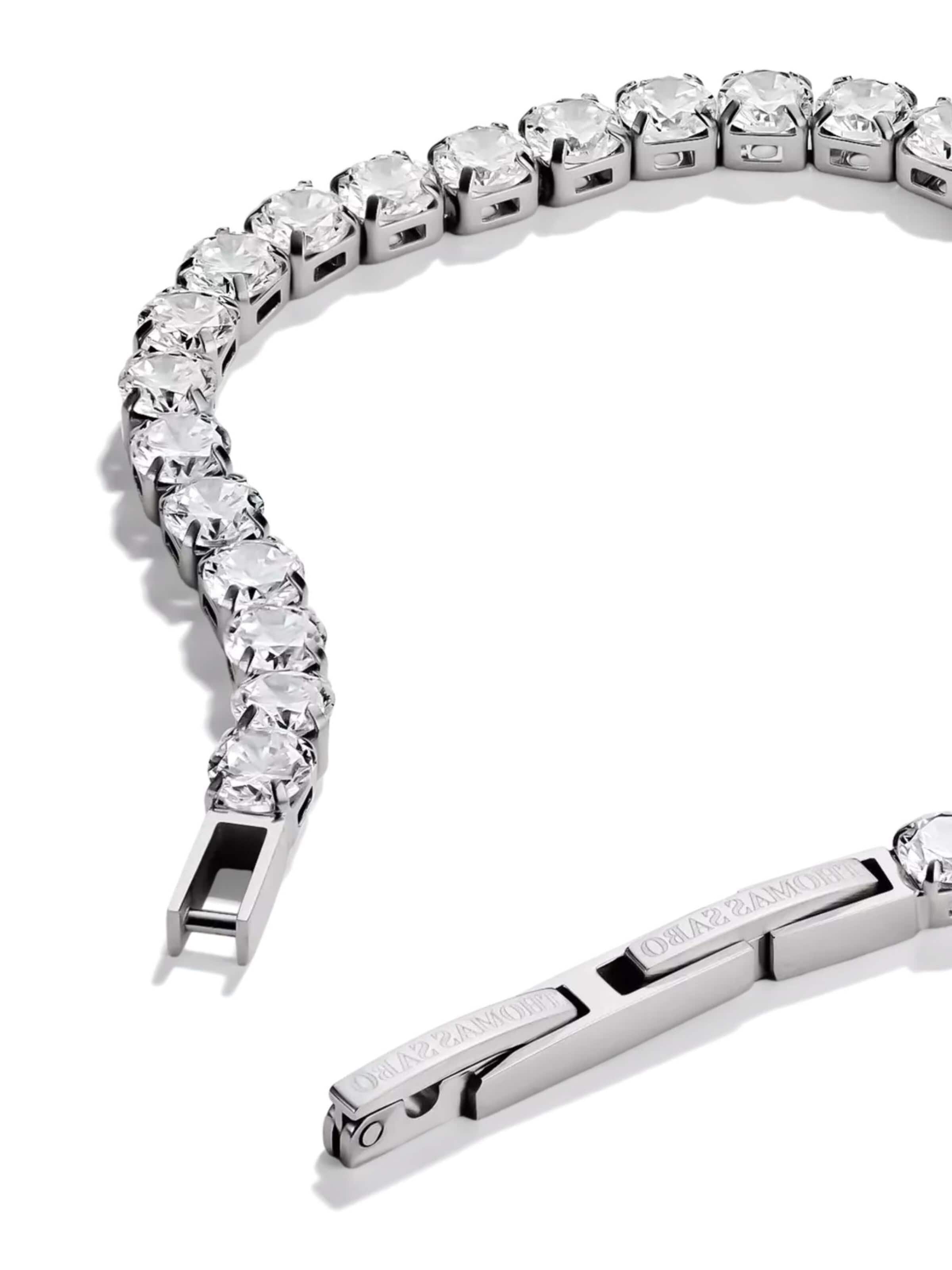 Bracelet 'Tennisarmband aus Edelstahl mit weißen Zirkonia' Thomas Sabo en argent