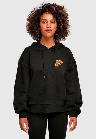 Merchcode Sweatshirt 'Pizza Comic' in Schwarz: Vorderseite
