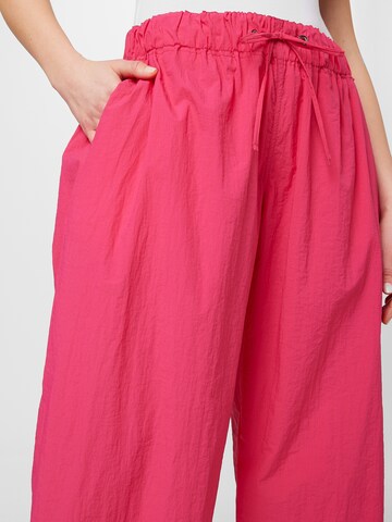 Nasty Gal Plus Wide leg Trousers in Pink