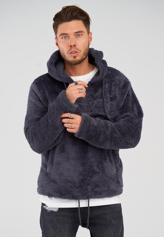behype Sweater 'POCKET' in Grey: front
