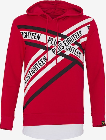 PLUS EIGHTEEN Sweatshirt in Red: front