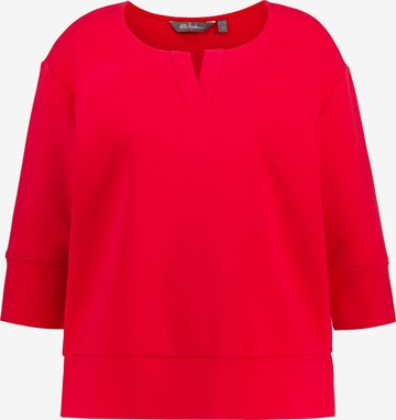 Sweat-shirt Ulla Popken en rose : devant