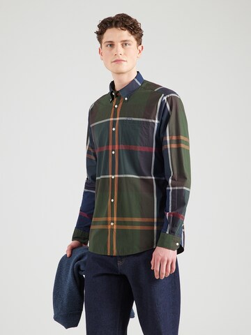 Barbour Regular Fit Hemd 'Harris' in Grün: Vorderseite