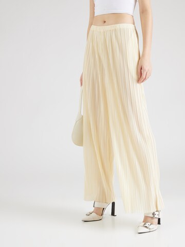 Wide leg Pantaloni di FRNCH PARIS in beige: frontale