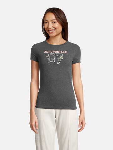AÉROPOSTALE Shirt in Grey: front
