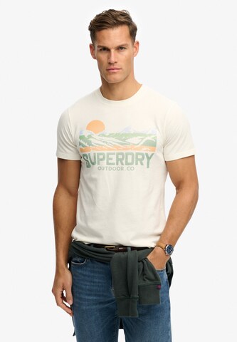T-Shirt Superdry & Co en blanc : devant