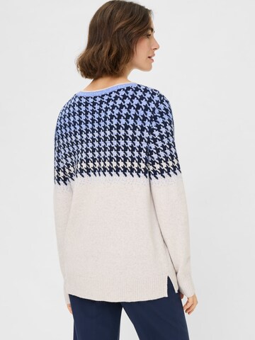 Olsen Feinstrickpullover, gerade geschnitten in Blau