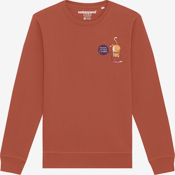 Watapparel Sweatshirt ' Funny Cat ' in Braun: Vorderseite