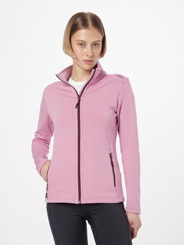 CMP Functionele fleece jas in Roze: voorkant