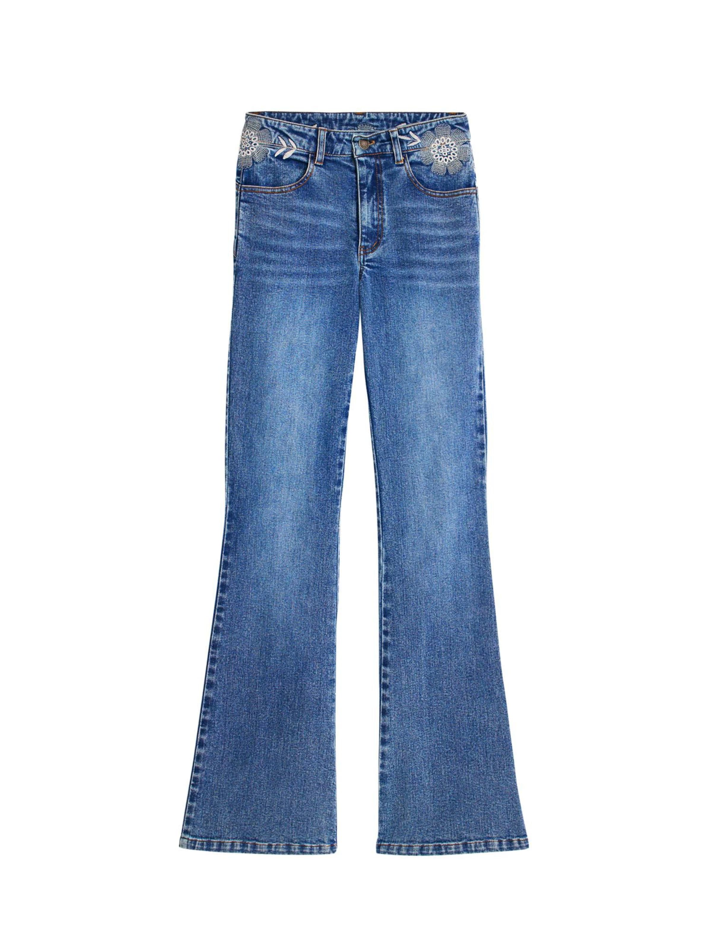 Desigual Flared Jeans in Blau: Vorderseite