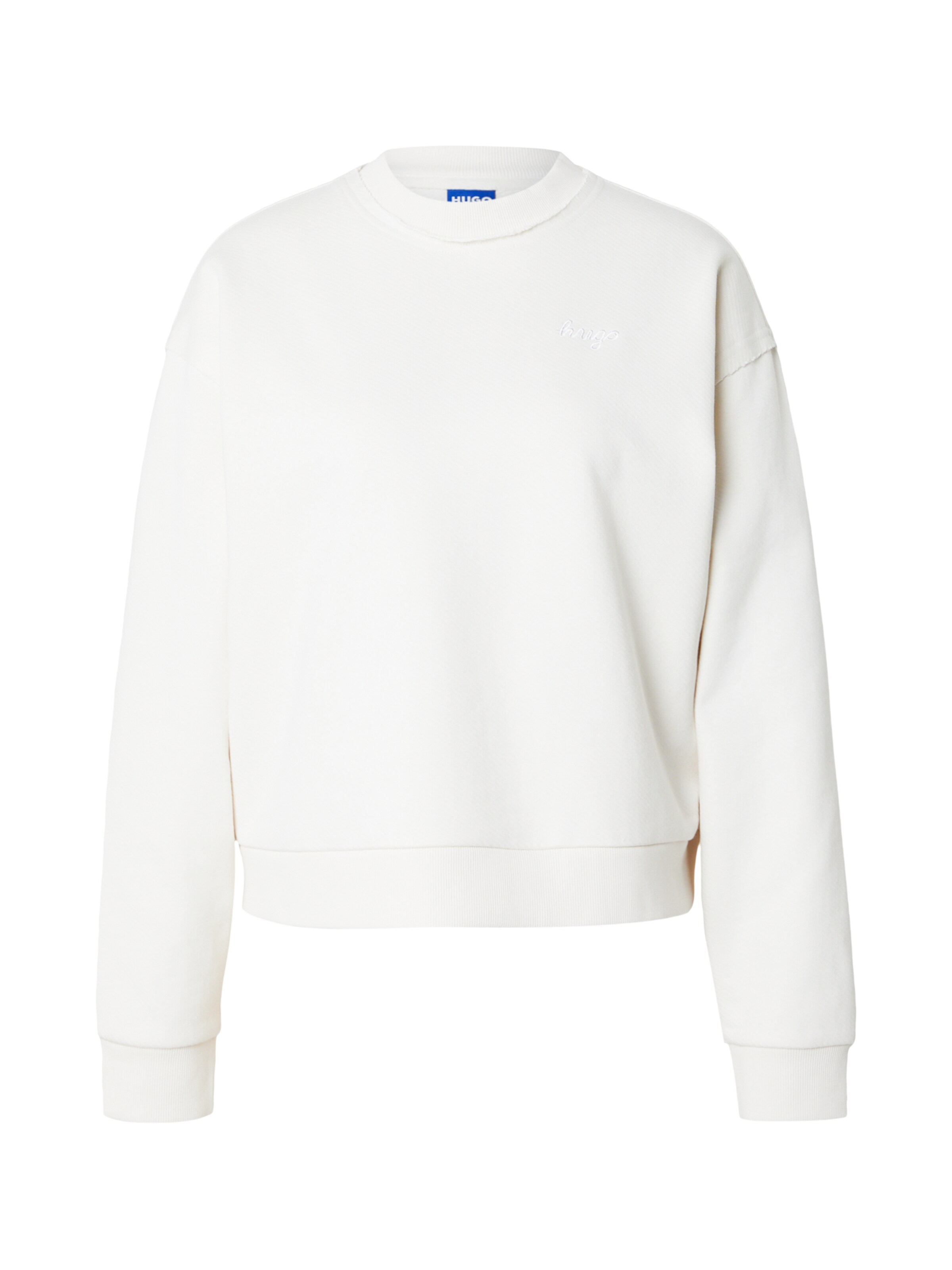 HUGO Sweatshirt 'Dismoolie' i XS i hvid, Produktvisning