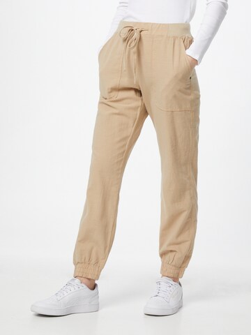 Effilé Pantalon 'Naya' Kaffe en beige : devant