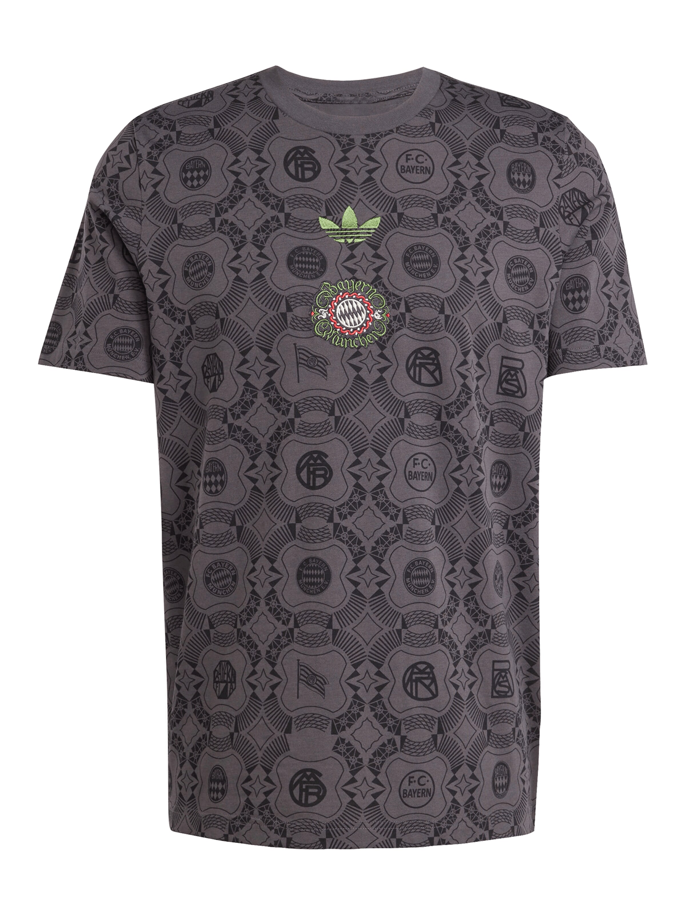 ADIDAS ORIGINALS Shirt in Grey / Dark grey / Green / Orange / White, Item view