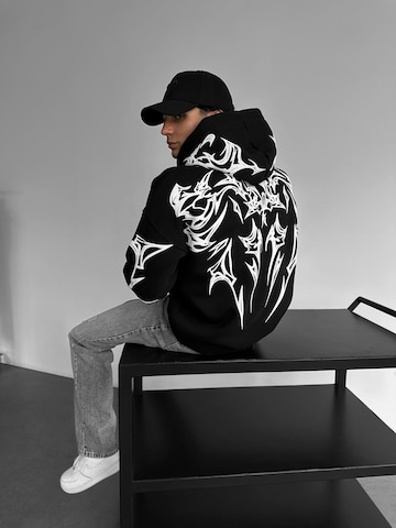 Sweat-shirt 'Oversize Mafia Tribal Hoodie - Black' Kleidermafia en noir
