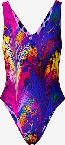 Kalaia Badeanzug 'Racer Back Reversible Swimsuit' in Lila: Vorderseite