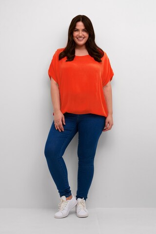 KAFFE CURVE Blouse 'Ami' in Rood