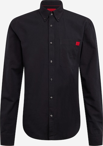 HUGO Red Regular fit Риза в черно: отпред