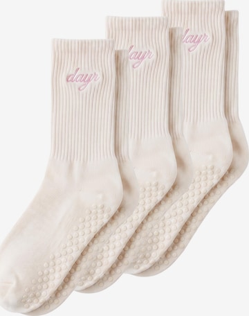 dayr Athletic Socks 'Grip Socks Set' in Beige: front