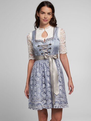 SPIETH & WENSKY Dirndl 'Amazona' in Blauw: voorkant