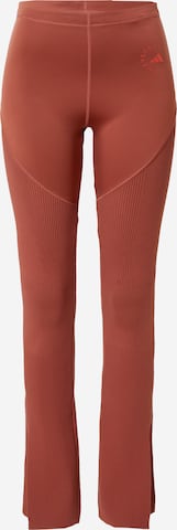 ADIDAS BY STELLA MCCARTNEY Flared Sportbroek 'Truestrength ' in Bruin: voorkant