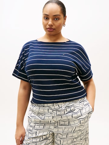 Tommy Hilfiger Curve T-Shirt 'MDRN' in Blau: Vorderseite