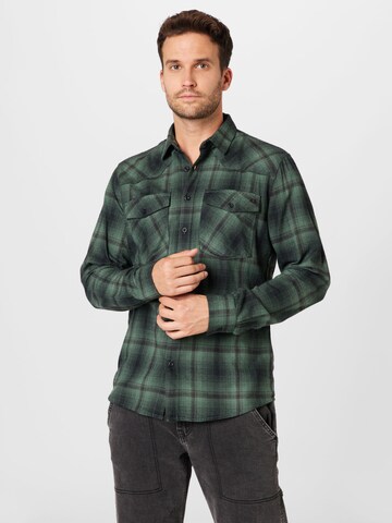 Regular fit Camicia di No Excess in verde: frontale