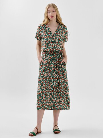Abito camicia di Anou Anou in verde: frontale