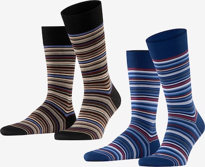 FALKE Socken 'Microblock' in blau / rot / schwarz / weiß, Produktansicht