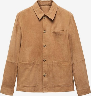 MANGO MAN Regular fit Button Up Shirt 'Garden' in Brown: front
