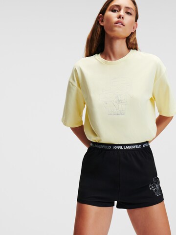 Karl Lagerfeld - Calções de pijama 'Ikonik' em amarelo