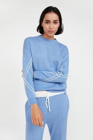 Finn Flare Pullover 'Basic' in Blau: Vorderseite