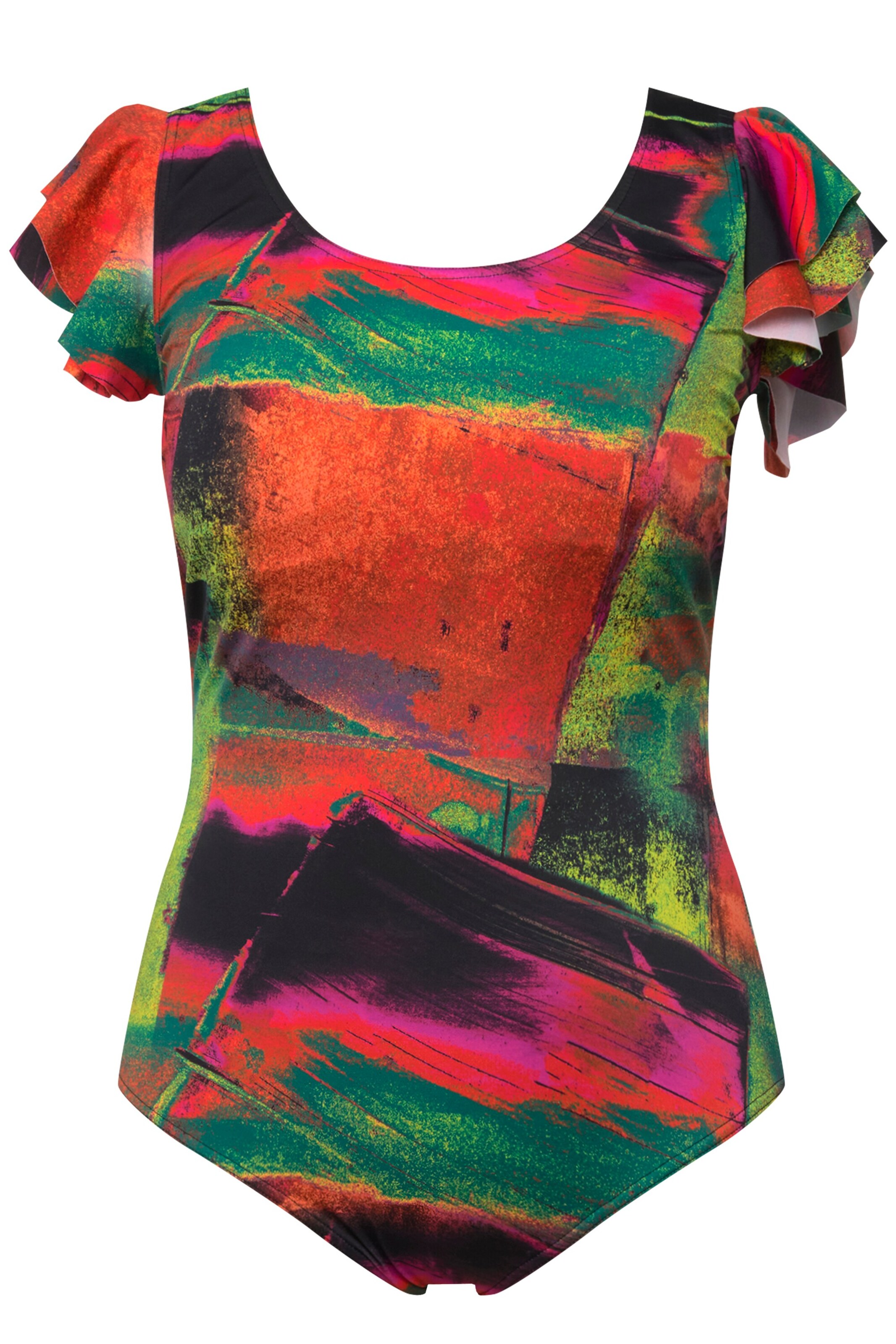 Ulla Popken Bustier Badpak in Gemengde kleuren: voorkant