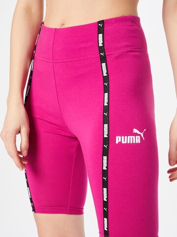 PUMASkinny Sportske hlače 'Power 9' - roza boja