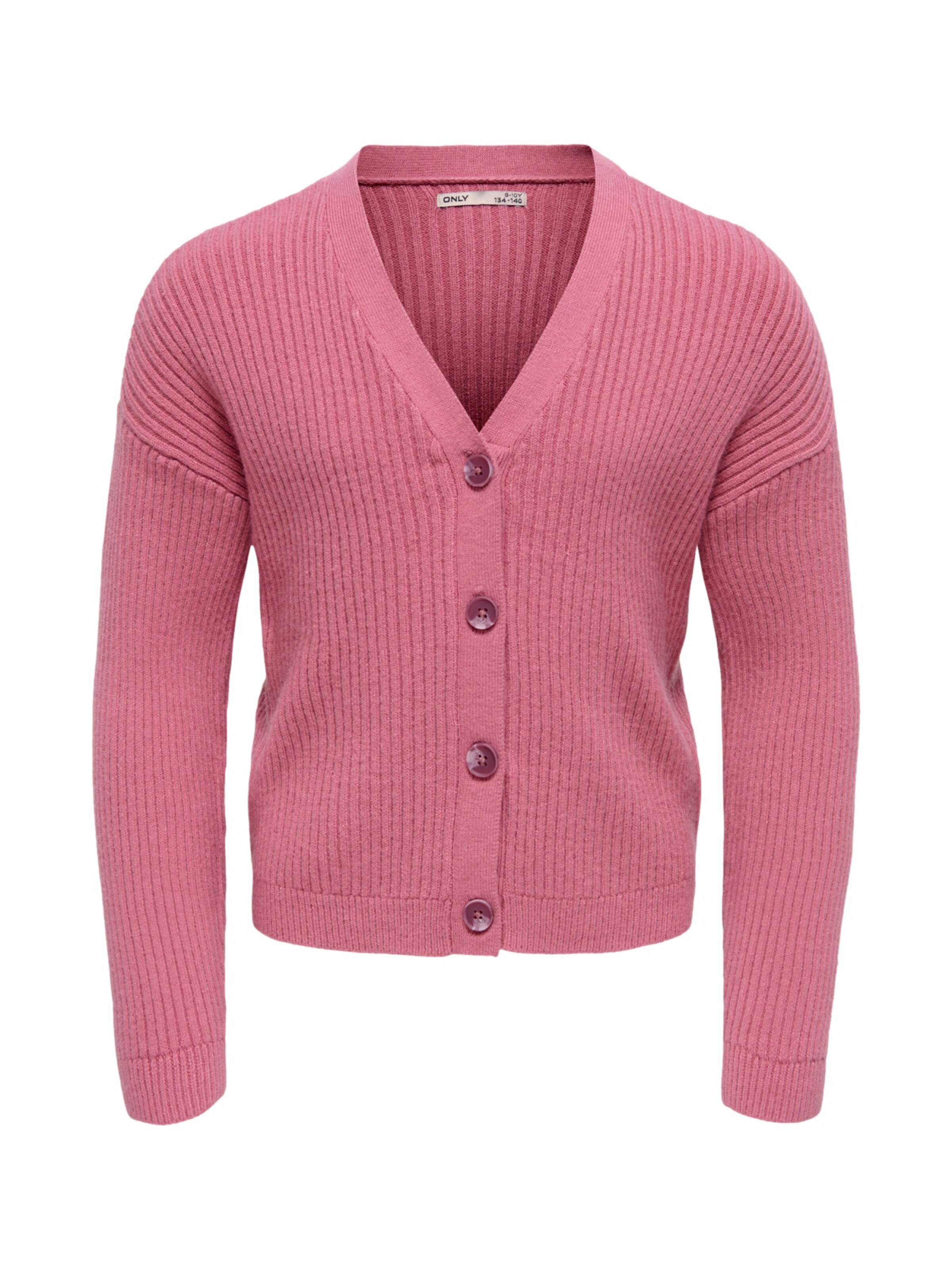 ONLY GIRLS Gebreid vest in Roze: voorkant