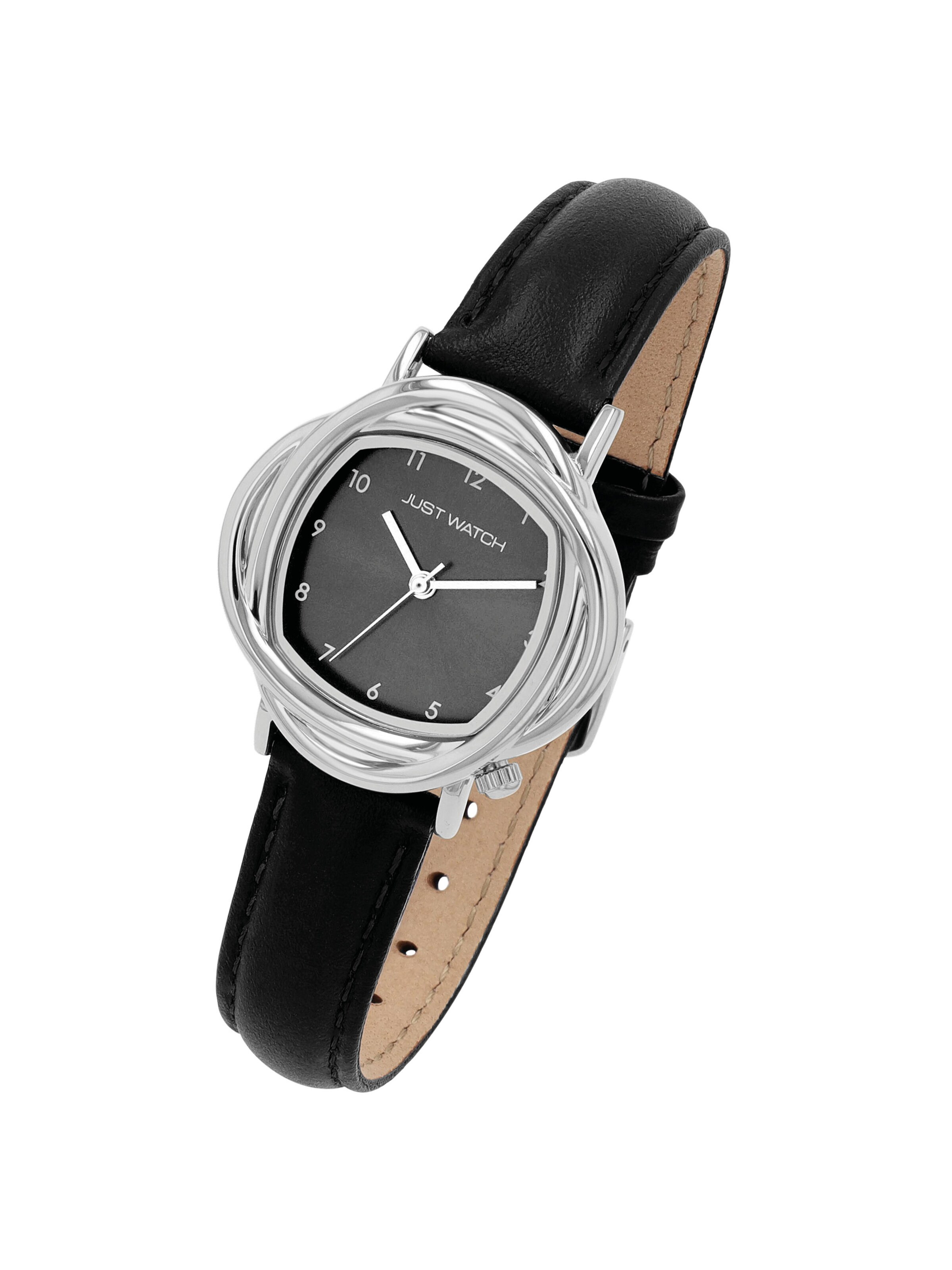 Just Watch Analog Watch 'Antoni, Datumsanzeige' in Black