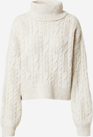 Pull-over QS en beige : devant