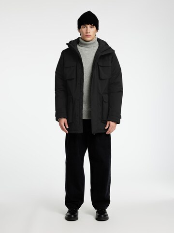 SELECTED HOMME Between-seasons parka in Black