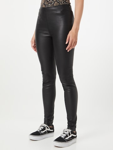 MOS MOSH Skinny Leggings in Black: front