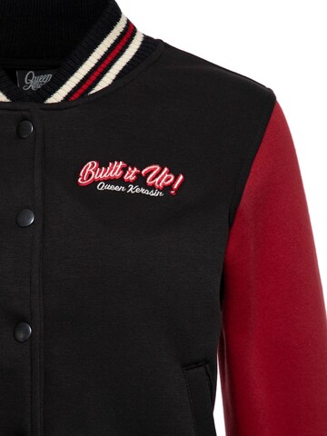 Queen Kerosin Sweatjacke 'Built it up!' in Lila