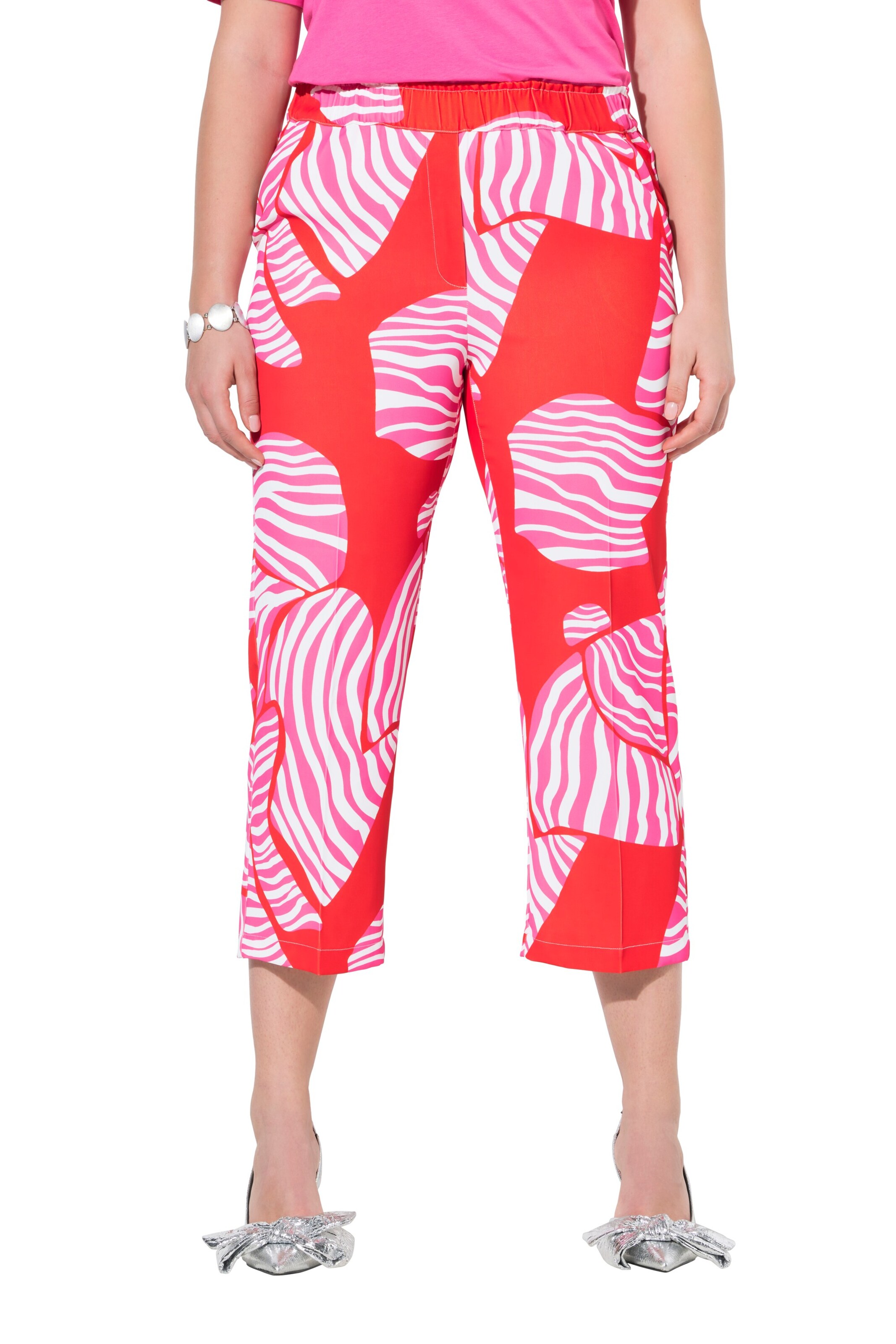 Ulla Popken Regular Pants in Red: front