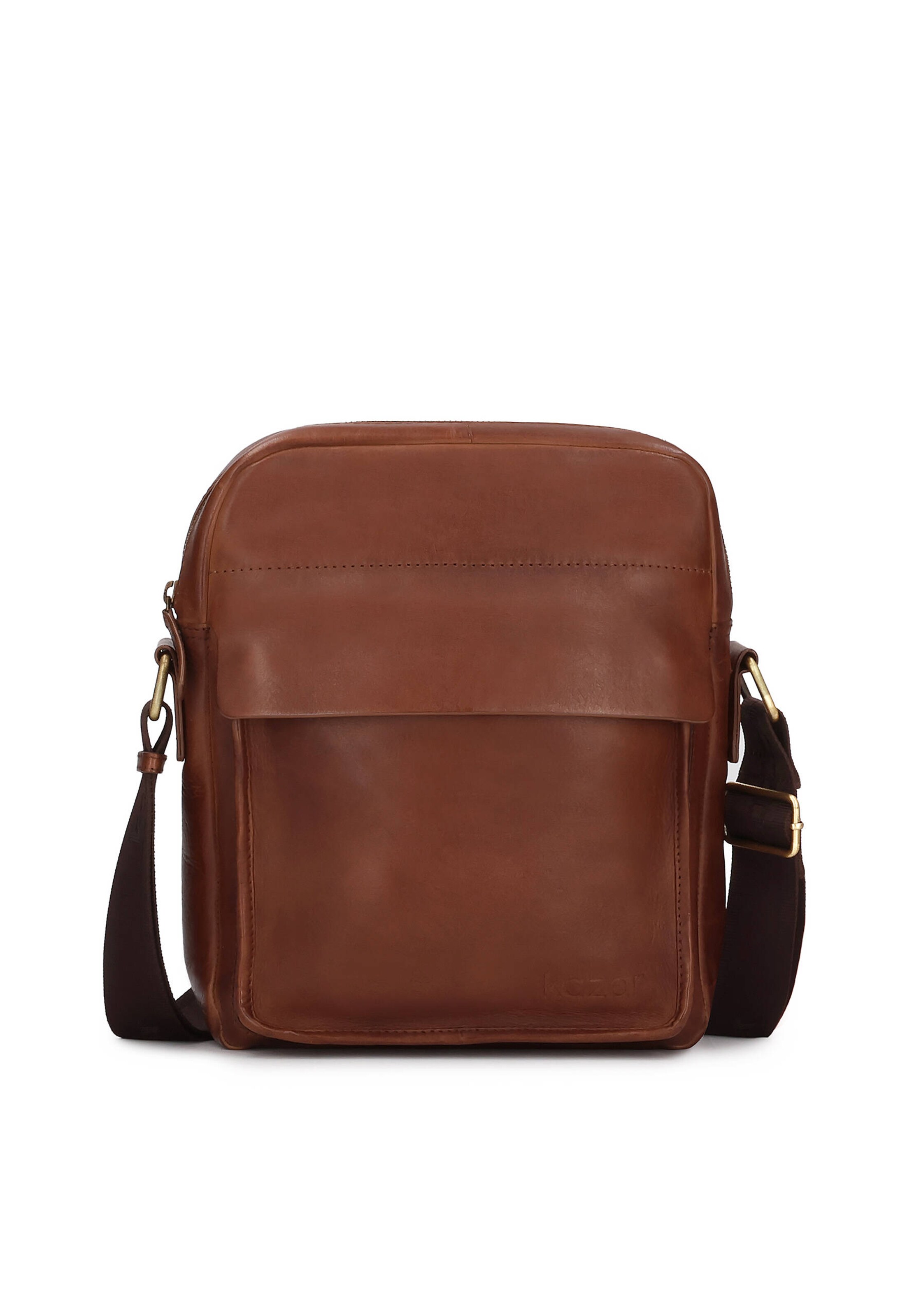 Borsa a tracolla di Kazar in marrone: frontale