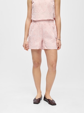OBJECT Regular Pants 'OBJMYA' in Pink: front