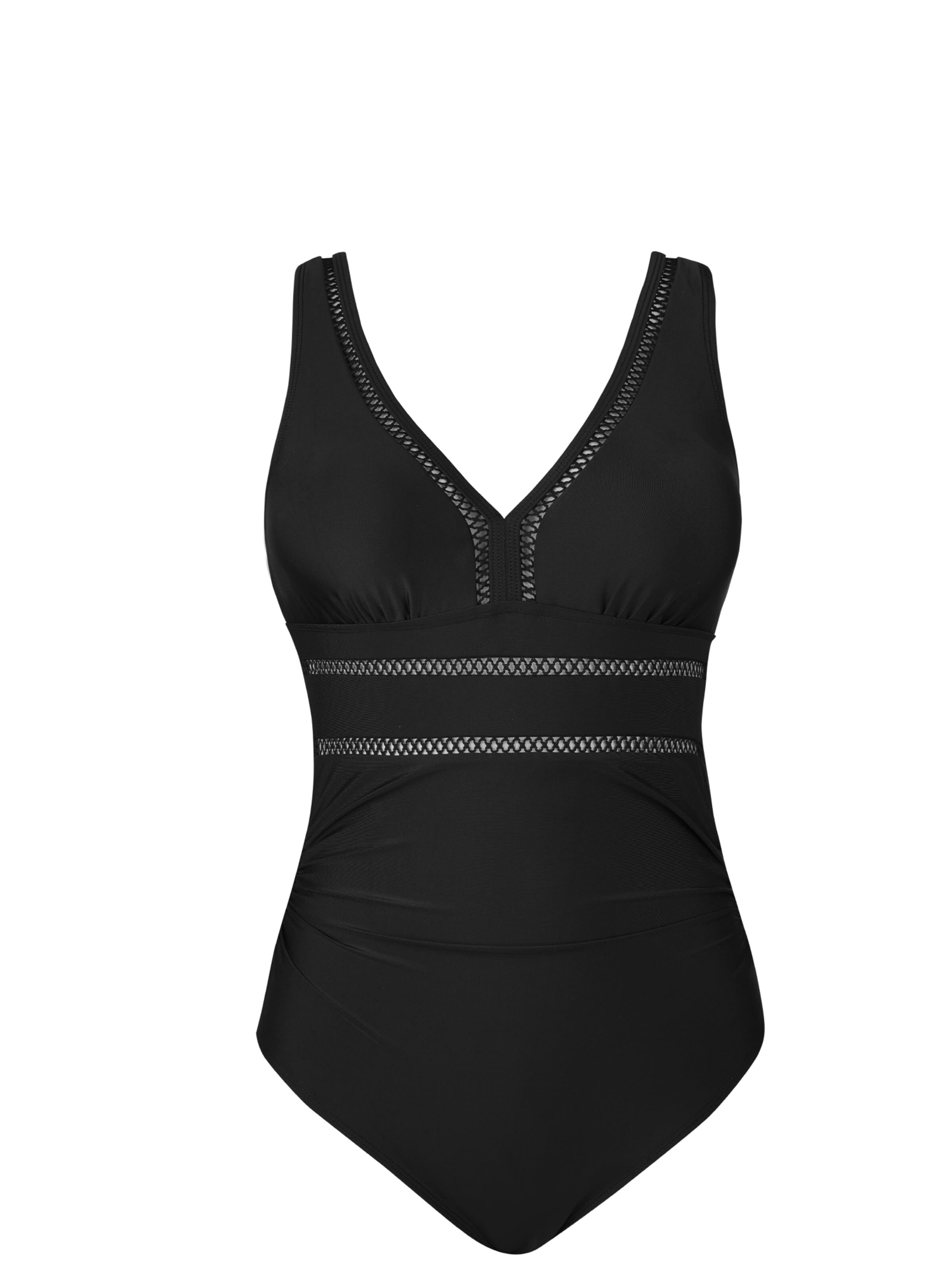 Cupshe Bralette Swimsuit 'Adjustable straps' in Black: front