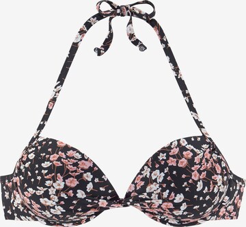 LASCANA Push-up Góra bikini w kolorze czarny: przód