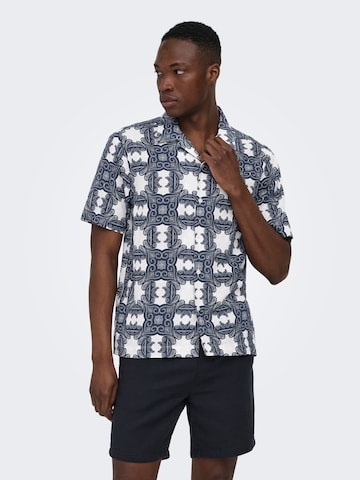 Only & Sons - Ajuste regular Camisa 'ONSCAIDEN' en azul
