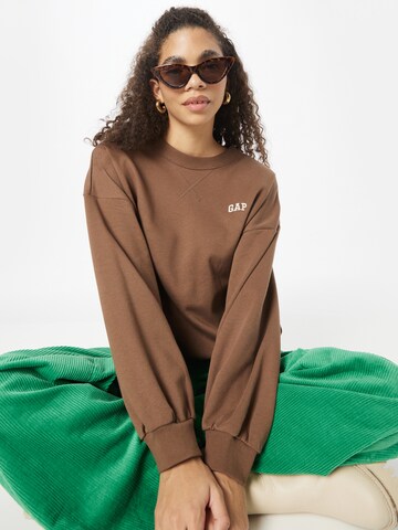 GAP Sweatshirt 'JAPAN' in Brown: front