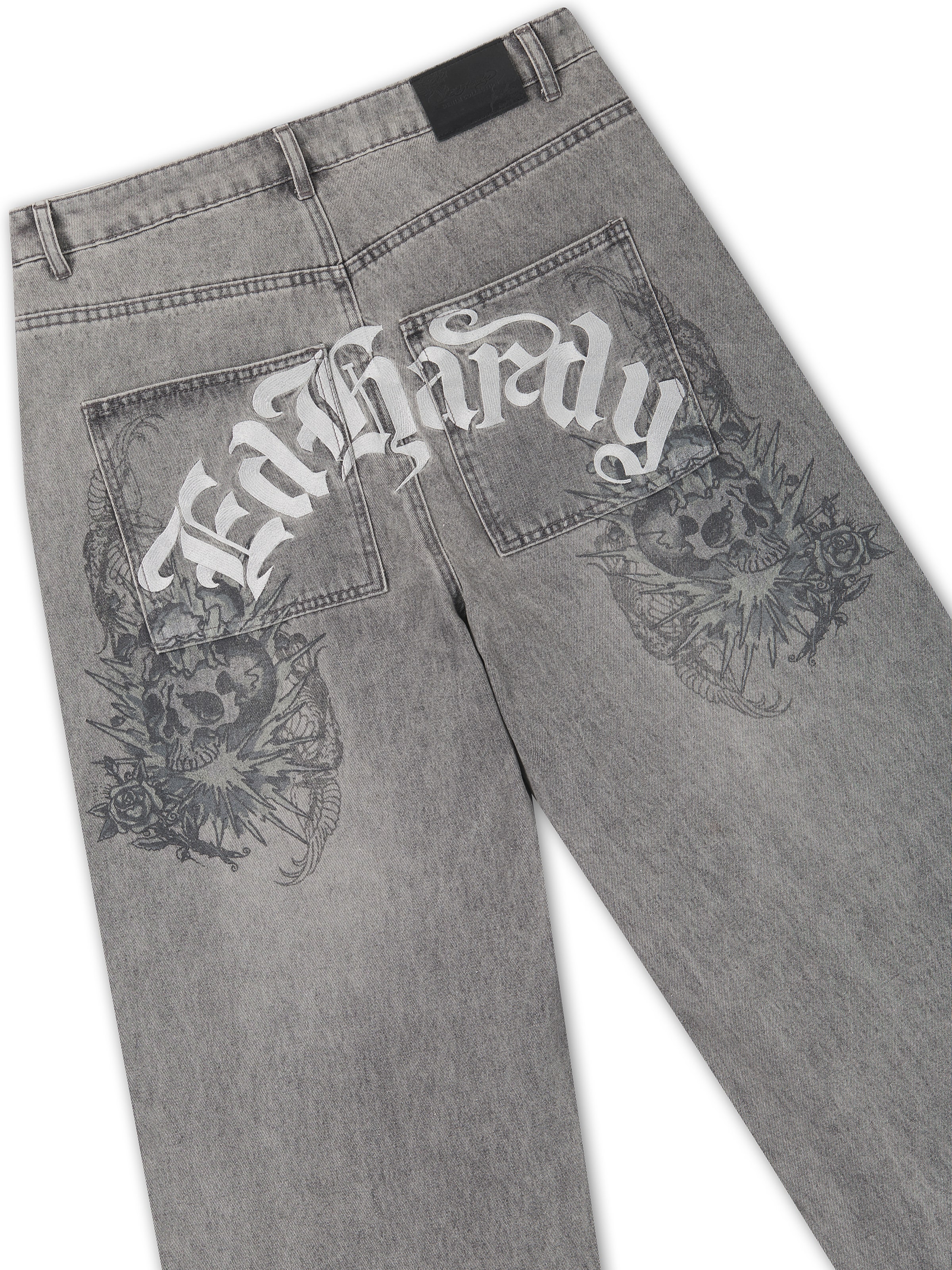 Ed Hardy Loosefit Jeans i grå: tilbage
