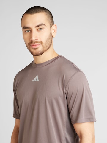 ADIDAS PERFORMANCE Функционална тениска 'HIIT 3S MES' в сиво