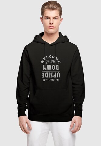 ABSOLUTE CULT Sweatshirt 'Stranger Things - Welcome To Upside Down' in Black: front