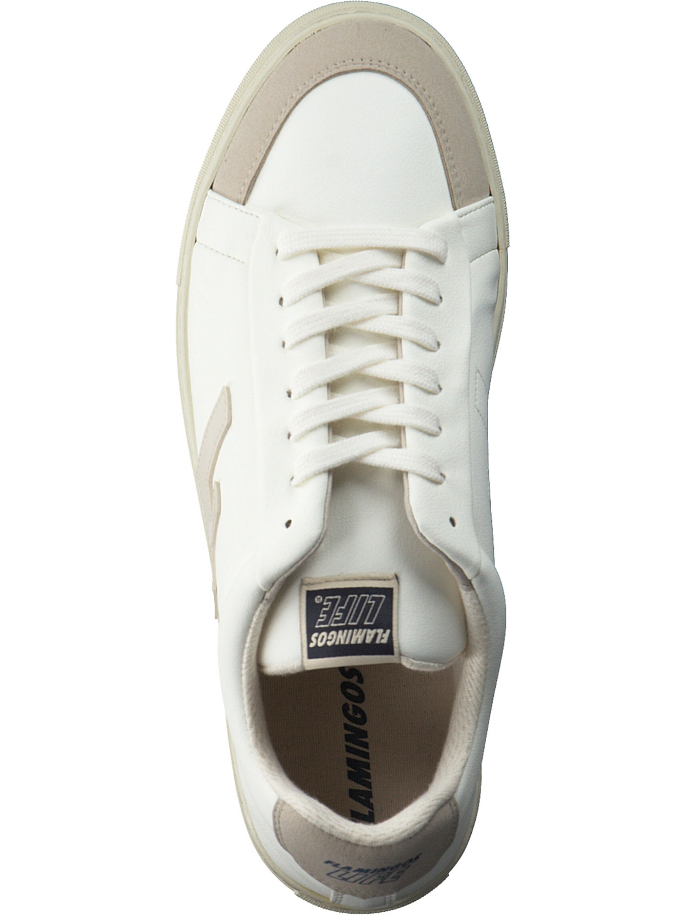 Baskets basses 'Claccis 70s' Flamingos en blanc